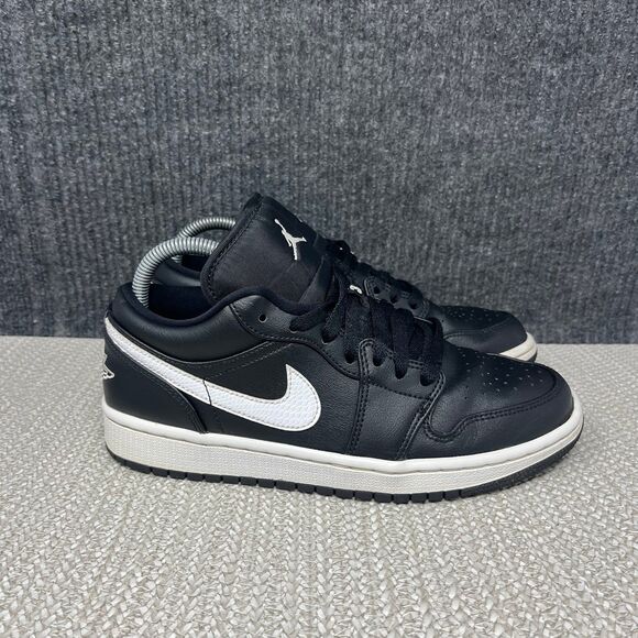 Jordan Shoes - Nike Air Jordan 1 Low Black White Leather Shoes Women’s 8.5 AO9944-001